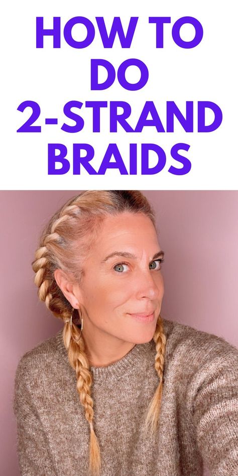 How To Do 2-Strand Braids - Here is a simple and easy hair tutorial for you to do on your own. Twist Braid Tutorial, Twist Braid Hair, Easy Braid Styles, Headbands For Short Hair, Braided Hair Tutorial, Twist Braid, Strand Braid, Twist Braid Hairstyles, Hair Tutorials Easy