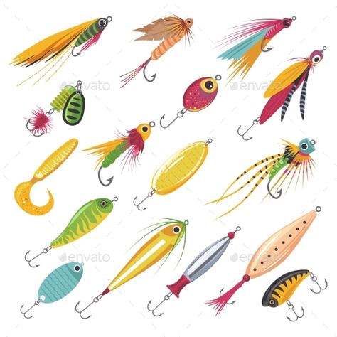 Fishing Lures Fishing Lures Art Drawings, Fishing Lure Drawing, Fishing Lure Tattoo, Watercolors Ideas, Rapala Fishing Lures, Fishing Lures Art, Fish Lure, Painted Fish, Drawn Fish