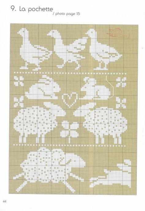 Fair Isle Chart, Colorwork Chart, Fair Isle Knitting Patterns, Fair Isles, Crochet Birds, Pola Kristik, Crochet Tapestry, Cross Stitch Animals, Tapestry Crochet