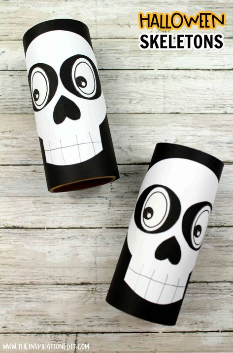 Skeleton Toilet Paper Roll Craft, Toilet Paper Roll Crafts Halloween, Halloween Toilet Paper Roll Crafts, Halloween Toilet Paper, Zombie Crafts, Skeleton Craft, Mummy Crafts, Imprimibles Halloween, Halloween Crafts Preschool