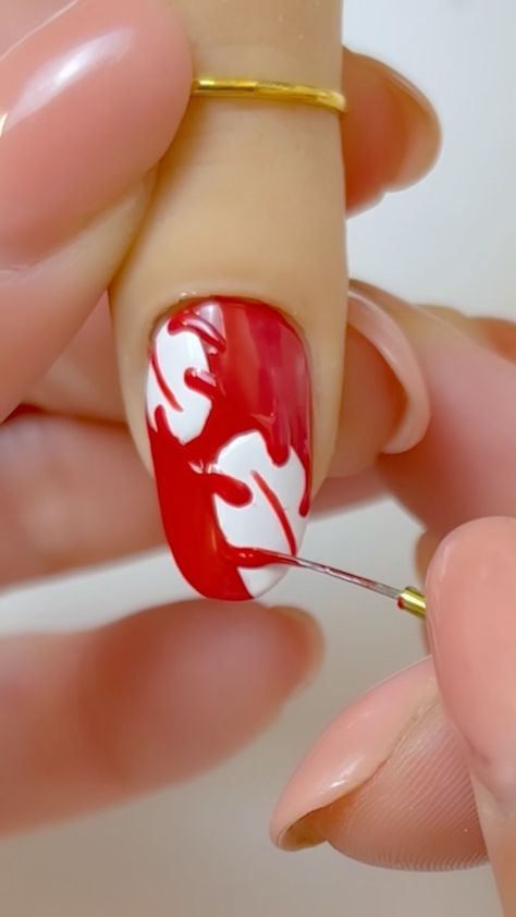 Simple Lilo And Stitch Nails, Leo And Stitch Nails, Stitch Inspired Nails, Lilo And Stitch Nail Art, Lilo And Stitch Nails, Stitch Nails, Movie Nails, Kid Nails, Disneyland Nails