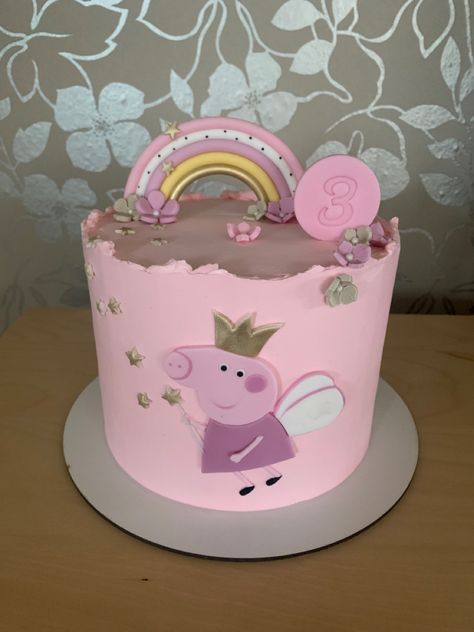 Cake Without Fondant, Cakes Without Fondant, Peppa Pig Cake, Peppa Pig Birthday Party, Pig Cake, Castle Cake, Peppa Pig Birthday, Pig Birthday, Birthday Party Cake