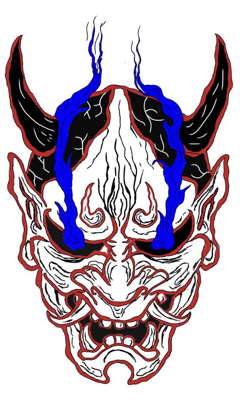 Shinigami Mask, Japanese Demons, Tattoo Portfolio Ideas, Oni Mask, Tattoo Portfolio, Portfolio Ideas, Batman, Mask, Portfolio