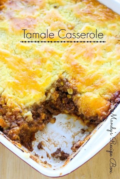 Delishes Food, Tamale Casserole, Tamale Pie, Num Num, Interesting Recipes, Mexican Foods, Easy Casserole, Meat And Cheese, Samosa