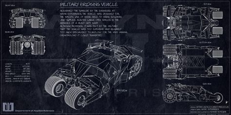 ""The Tumbler" Blueprint. (Batman Begins and The Dark Knight)" by Robert Bonchune Blueprint Wallpaper, Batman Gadgets, Batman Images, Batman Trilogy, Batmobile Tumbler, Batman Redesign, Batman Car, The Batmobile, Batman Concept