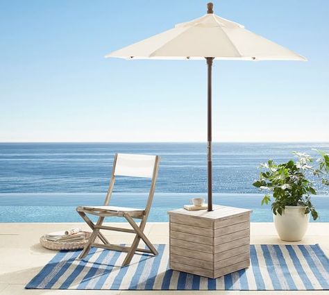 Pottery Barn Earth Day Sale: Up To 30% Off Eco-Friendly Furniture, Home Decor Umbrella Stand Side Table, Umbrella Side Table, Recycler Diy, Umbrella Table, Outdoor Umbrella Stand, Offset Patio Umbrella, Patio Umbrella Stand, Patio Side Table, Eco Friendly Furniture