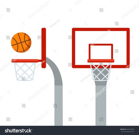 Basketball hoop and ball, front and side view. Flat cartoon vector isolated illustration. #Ad , #SPONSORED, #front#side#ball#Basketball Basketball Hoop Drawing, Cartoon Side View, Ring Side View, Ring Cartoon, Ring Basket, Side View Drawing, Basketball Drawings, Basketball Ring, View Drawing