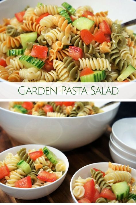 Salad Recipes With Italian Dressing, Recipes With Italian Dressing, Pasta Dishes Easy, Oil And Vinegar Dressing, Garden Pasta Salad, Homemade Pasta Salad, Garden Pasta, Cold Pasta Salad Recipes, Best Pasta Salad