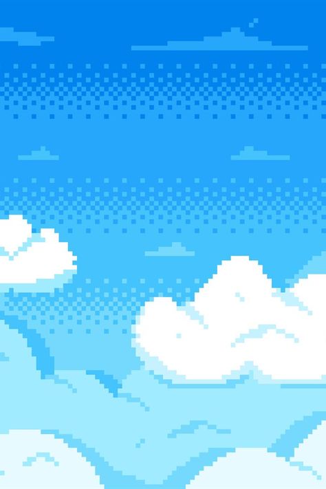 #pixel #art #sky #cloud #game #air #blue #cloudy #aerial #app Retro Game Background, Dithering Pixel Art, Pixel Game Aesthetic, Sky Pixel Art, Pixel Sky, Video Games Aesthetic Wallpaper, Best Pc Gaming Setup, Video Game Wallpaper, Video Game Aesthetic