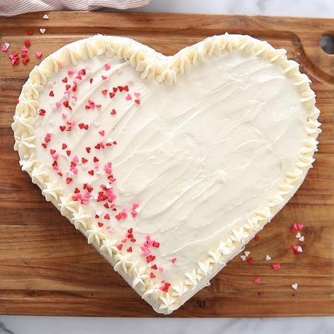 RecipeGirl - How to Make a Heart Shaped Cake | Facebook Easy Heart Shaped Cakes, Lemon Cake Easy, Heart Shaped Cake, Shaped Cake, Heart Shaped Cakes, Pretty Heart, Orange Cake, Lemon Cake, Easy Cake