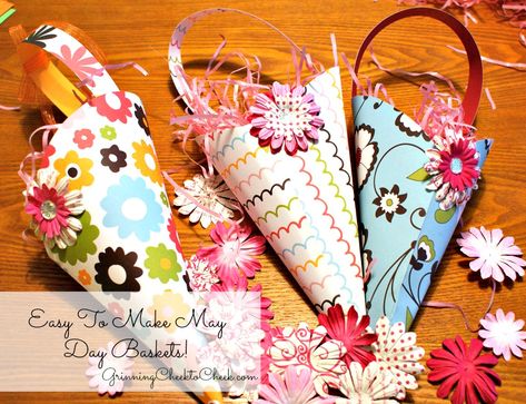 I love doing crafty items: maybe some of you know this from reading – but I used to love all thing paper. I used to sell Stampin’ Up! products and was a May Day Crafts, May Baskets, May Day Baskets, Diy Paper Art, Paper Cones, May Days, Crafts For Adults, May Day, Diy Basket