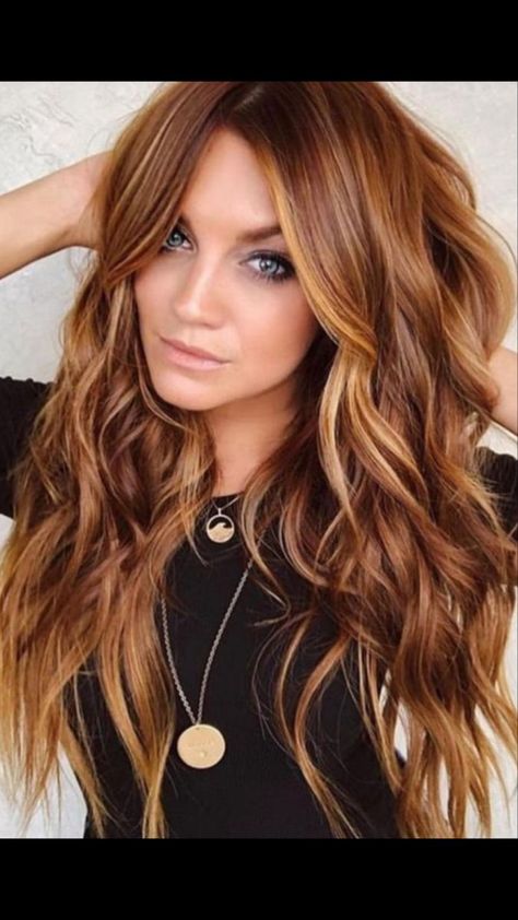 Hairby Chrissy, Caramel Hair Color, Rambut Brunette, Hair Length Chart, Hair Color Caramel, Ginger Hair Color, Caramel Hair, Hair Color Auburn, Strawberry Blonde Hair