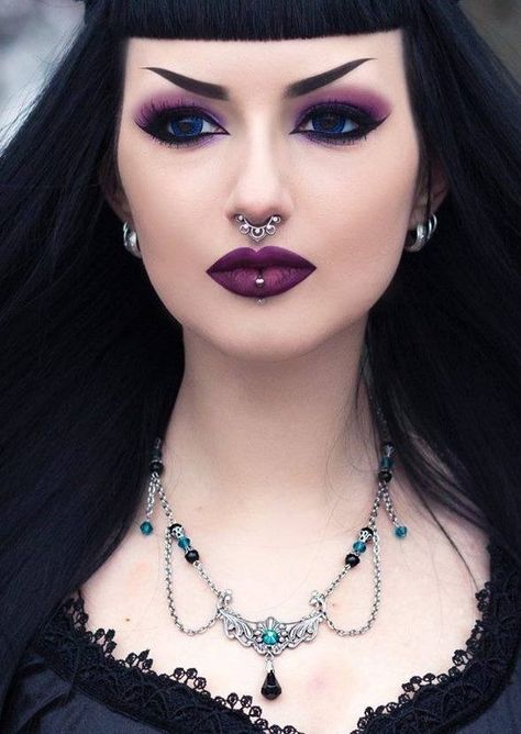 Obsidian Kerttu                                                                                                                                                                                 More Maquillaje Dark, Obsidian Kerttu, Gothic Mermaid, Goth Pinup, Victorian Gothic Jewelry, Jewelry Victorian, Witch Makeup, Jewelry Gothic, Gothic Models