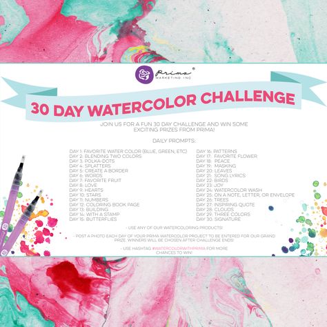 Just the Scrap @primamarketing #watercolorchallenge #30daychallenge Watercolor Challenge, 30 Day Art Challenge, Watercolour Challenge, 30 Day Drawing Challenge, Drawing Challenges, Monthly Challenges, Art Challenges, Drawing Prompts, Dot Day