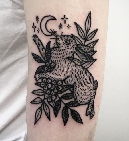 Black Sheep Tattoo, Heart Bones, Sheep Tattoo, Rabbit Tattoo, Waist Tattoos, Bunny Tattoos, Rabbit Tattoos, Tasteful Tattoos, Be Human