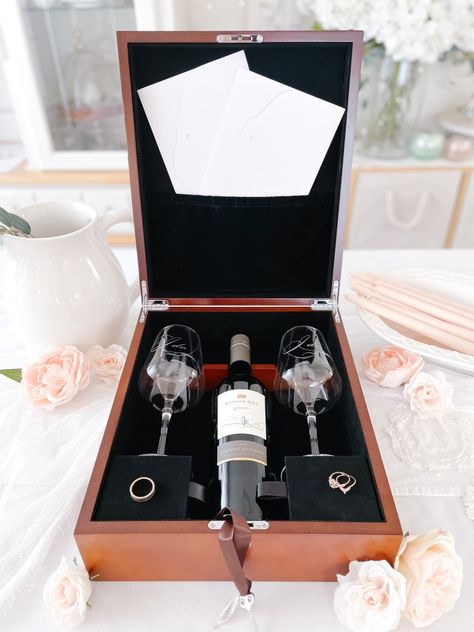 LOVE LETTER WEDDING CEREMONY WINE BOX: A PRE-WEDDING ACTIVITY EVERY NEWLY ENGAGED COUPLE WILL LOVE Wedding Ceremony Wine Box Love Letters, Wine Unity Ceremony, Wedding Wine Box Ceremony, Love Letter Wedding, Unity Ideas, Wine Box Ceremony, Unity Ceremony Ideas, Handfasting Ceremony, Wine Box Wedding