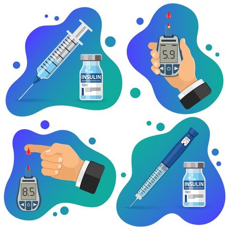 Blood Glucose Meter, Blood Drop, Blood Glucose, Insulin Resistance, Type 1, Premium Vector, Graphic Resources, Banners, Medical