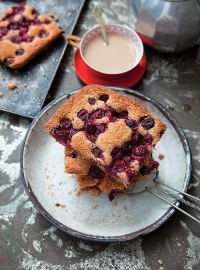 Hungarian Sour Cherry Cake_  Sour cherries grow abundantly in Hungary and are a staple in the country’s markets in summer. This cake is typically served with coffee for breakfast. Sour Cherry Cake Recipe, Sour Cherry Cake, Turnips Recipe, Sour Cherry Recipes, Cherry Cake Recipe, Hungarian Desserts, Cherry Clafoutis, Roasted Duck, Sweet Whipped Cream