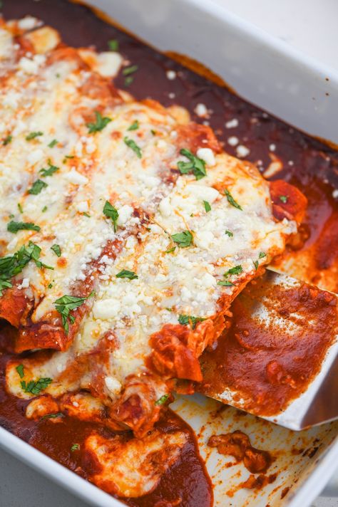 Rice And Bean Enchiladas, Enchiladas With Beans And Rice, Enchiladas Bean And Cheese, Vegan Bean Enchiladas, Nachos Dip Recipe, Bean And Cheese Enchiladas, Pulled Pork Enchiladas, Taquitos Beef, Pork Enchiladas