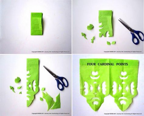 Tutorial que nos enseña a crear diferentes figuras recortando papel, ideal para ambientar fiestas de cumpleaños: Mexico Crafts, Dia De Los Muertos Decorations Ideas, Baby Deco, Mexican Party Decorations, Mexican Fiesta Party, 20th Birthday Party, Fiesta Theme Party, Mexican Theme, Mexican Christmas