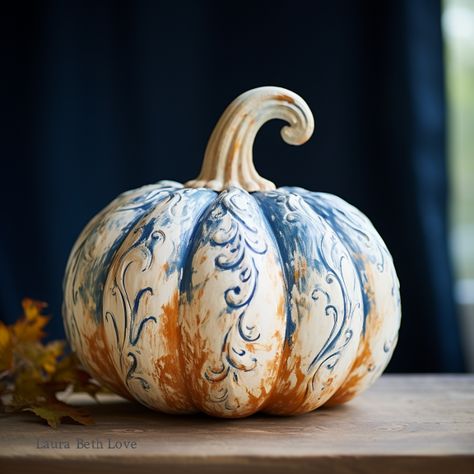 Dishfunctional Designs: Farmhouse Painted Pumpkins Pumpkin Creations, Fall Pumpkins Painting, Autumn Favorites, Kraft Singles, Fall Pumpkin Crafts, Pumpkin Contest, Halloween Pumpkin Designs, Weekend Crafts, Artificial Pumpkins