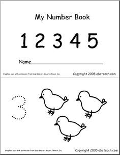 Lots of pre-k and early childhood booklets- Colors, Numbers, Letters, Time, etc. from abcteach.com My Number Book, Number Book, Writing Forms, Preschool Alphabet, Prek Math, Number Activities, Numbers Preschool, Easy Coloring, Preschool Letters