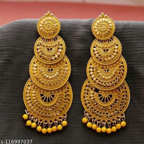 Gold Earrings Design, Latest Earrings Design, Earrings Jhumka, Kundan Bangles, Anklet Designs, Jewelry Set Design, Chandbali Earrings, Mangalsutra Designs, Jhumki Earrings