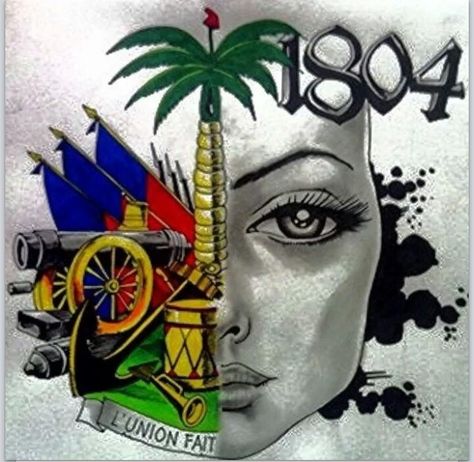 <3 Haitian Tattoo, Chest Tattoo Birds, Haiti Tattoo, Flag Photoshoot, Haiti History, Saint Tattoo, Haitian Culture, Caribbean Fashion, African Mythology