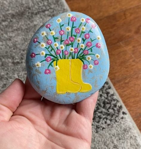 Fairy Garden Painted Rocks, Garden Painting, Fairy Garden, Painted Rocks