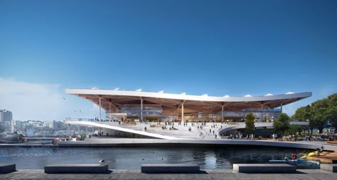 Sydney Fish Market, Curved Roof, Danish Architecture, Plans Architecture, Parametric Architecture, Cultural Architecture, Fish Market, Futuristic Architecture, Beautiful Architecture