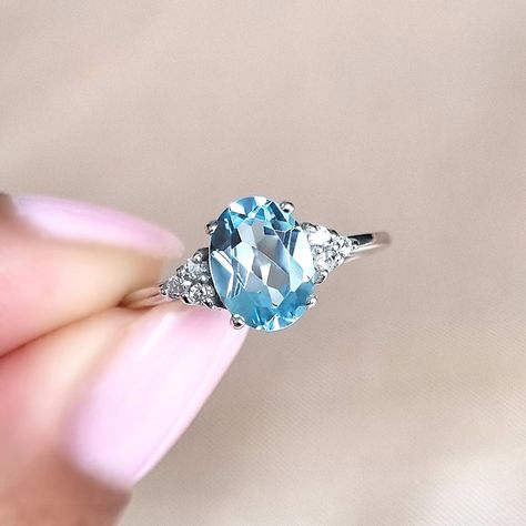 Sky Blue Topaz Ring Sterling Silver & Gold Vermeil Engagement, Promise, Gemstone Statement Ring Anniversary Birthday Gift for Her Mum Wife - Etsy Blue Topaz Ring Sterling Silver, Sky Blue Weddings, Light Blue Gemstone, 31st December, Sky Blue Topaz Ring, Fall Rings, Designer Profile, Jewellery Designer, December 2022