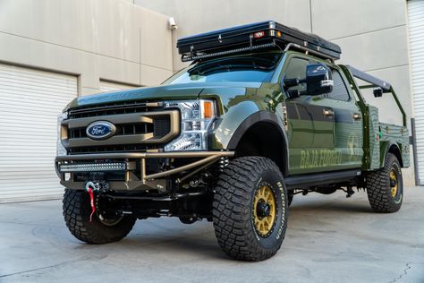 2020 Ford F-250 Super Duty Baja Forged by LGE-CTS Motorsports F250 Diesel, Diesel Pickup Trucks, Ford Super Duty Trucks, Custom Truck Beds, Super Duty Trucks, F250 Super Duty, Built Truck, Expedition Vehicle, Ford Super Duty