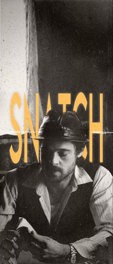 Snatch Brad Pitt, Brad Pitt Snatch, Brad Pitt Wallpaper, Movie Posters Wallpaper, Snatch Movie, Snatched Movie, Movie Character Wallpaper, Brad Pitt Fury, Guy Ritchie Movies