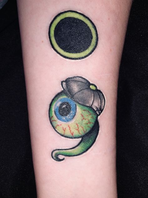 Jacksepticeye Tattoo, Colon Tattoo Ideas, Semi Colon Tattoo Ideas, Semi Colon Tattoo, Colon Tattoo, Septic Eye, Semi Colon, Coffee Tattoo, Coffee Tattoos