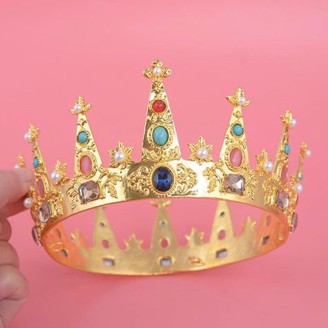 Bride Diamond Sparkling Crystal Rhinestone Crown Gold King Queen Tiara Wedding Party Headpiece Princess Peach Aesthetic, Star Butterfly Aesthetic, Peach Vibes, A Crown Of Candy, Bubblegum Adventure Time, Bonnibel Bubblegum, Stick Of Truth, Eridan Ampora, Jade Harley