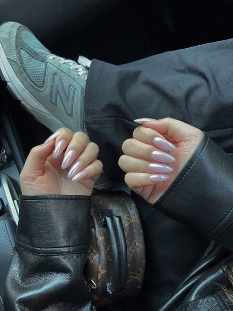 Hailey Bieber Nails Long, Hailey Nails, Hailey Bieber Nails, Bieber Nails, Cute Small Tattoos, Nails Long, Neutral Nails, Long Acrylic Nails, Hailey Bieber