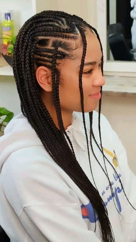 Rihanna Braids Cornrows, Rihanna Cornrows Hairstyles, Half Cornrows Half Box Braids Design, Aztec Braids, Rihanna Cornrows, Rihanna Braids Hairstyles, Tetris Braids, Rihanna Braids, Freestyle Cornrows Braids