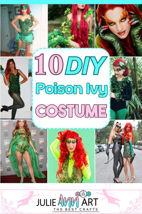 Poison Ivy Make Up Ideas, Poison Ivy Womens Costume, Poison I Y Costume, Posion Ivy Costume Plus Size, Crochet Poison Ivy Costume, Easy Poison Ivy Costume, Diy Poison Ivy Costume Women, Modest Poison Ivy Costume, Poison Ivy Cosplay Plus Size