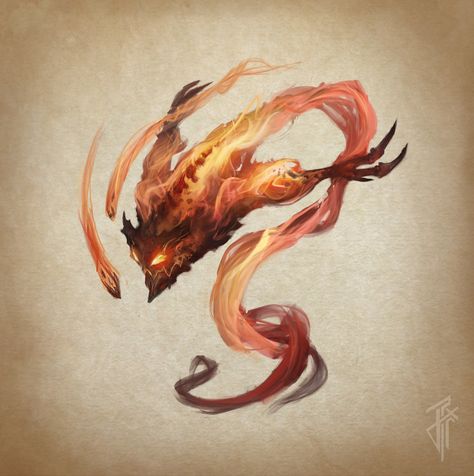 Fire elemental, Julien Carrasco - Jeex on ArtStation at https://www.artstation.com/artwork/Kzb4o Dnd Fire Elemental, Fire Creature Concept Art, Fire Elemental Art, Fire Monster Art, Fire Creature, Fire Sprite, Fire Monster, Fire Elemental, Fire Spirit