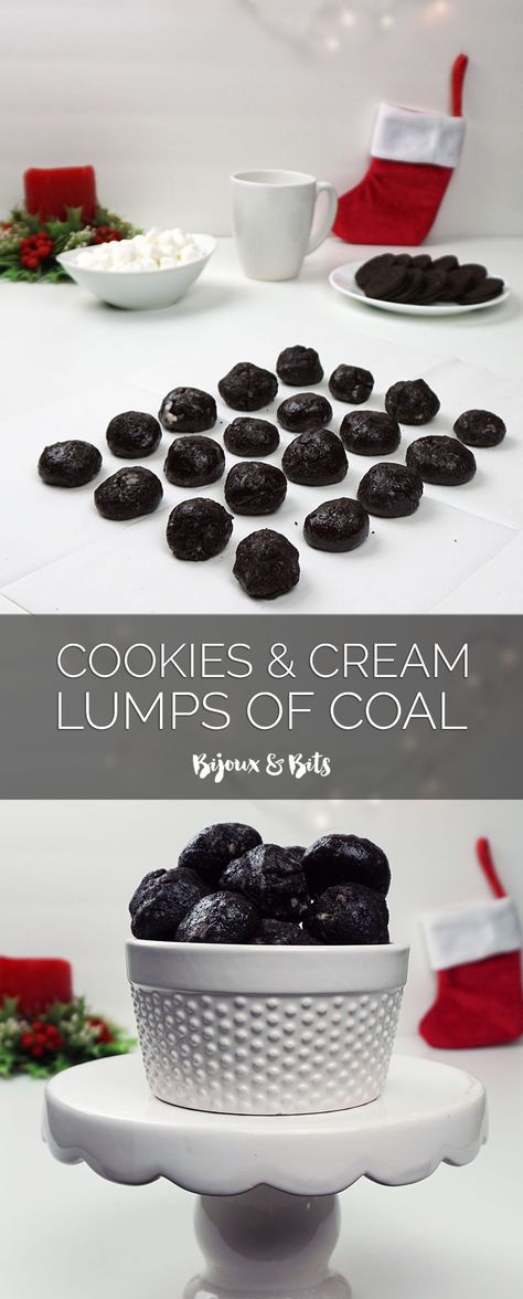 Coal Cookies, Lumps Of Coal, Lump Of Coal, Medicine Tips, Cookies Cream, Cookies Recipes, Cookies And Cream, Holiday Treats, Christmas Treats