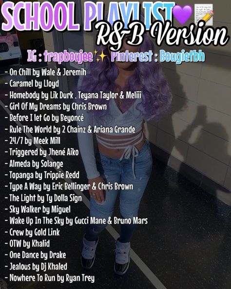 R And B Songs Playlists, R B Songs Playlists, Pop Out Songs, R&b Songs, Hood Playlist Songs, Back To School Playlist, Playlist Rap, Playlists Ideas, School Playlist