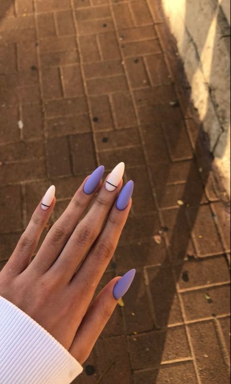 Purple Nail Art, Summer Gel Nails, Sky Nails, Short Gel Nails, Short Nails Art, Nail Polish Designs, Cute Nail Designs, Matte Nails, Chrome Nails