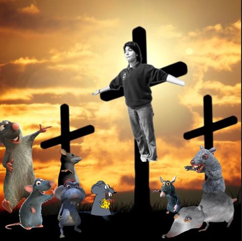 #remy #rat #rats #jesus #memes #edit #funnypics #ratatouille Wet Rat Funny, Ratatouille Pfp, Rat Meme, Remy The Rat, Remy Ratatouille, Cooking Meme, Fat Rat, Cheese Puff, Jesus Memes