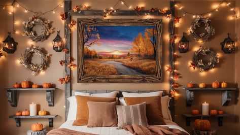 BEDROOM FALL DECOR IDEAS🧡🧡 Bedroom Fall Decor, Fall Bedroom, Fall Decor Ideas, Fall Decor, Decor Ideas, Bedroom, Quick Saves, Instagram