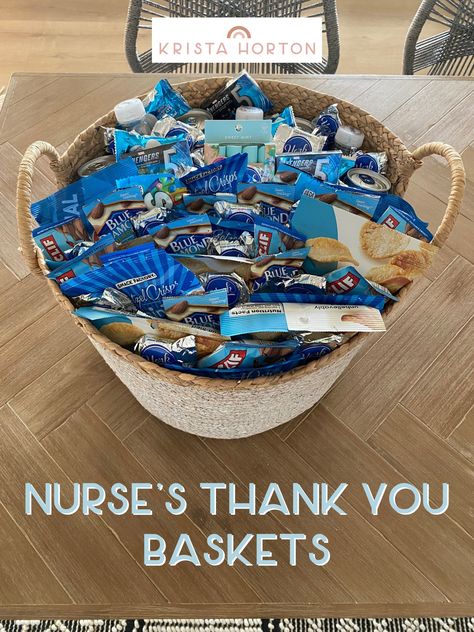 I saw a few people do these fun baskets to give to the nurses at the hospital and doctor’s office and it inspired me to do the same to show them my appreciation! See everything I put in them on the blog!
#giftbaskets #thankyougift #appreciationgift Hospital Gift Baskets, Labor Delivery Nurse Gift, Nurse Gift Baskets, Thank You Nurse Gifts, Krista Horton, Thank You Baskets, Delivery Nurse Gifts, Labor Delivery Nursing, Labor Nurse