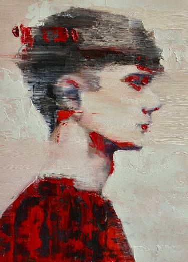 Saatchi Art Artist Khairzul Ghani; Painting, “Untitled - Side Profile” #art Side Profile Painting Abstract, Side Profile Painting, Profile Painting, Expressionism Portrait, Canvas Painting Quotes, Profile Art, Game Style, Portraiture Painting, Classic Anime