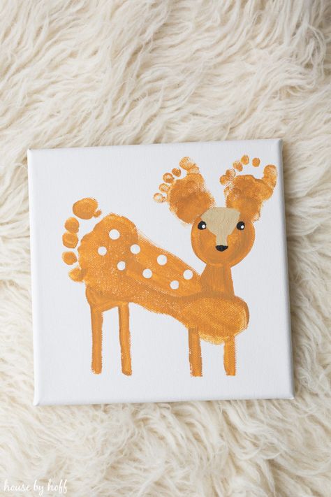 Super-Sweet Deer Feet - House by Hoff Preschool Deer Activities, Deer Crafts For Toddlers, Deer Craft For Kids, Deer Crafts, Deer Craft, Ece Activities, Animal Crafts Preschool, Woodland Adventure, Woodland Animals Theme