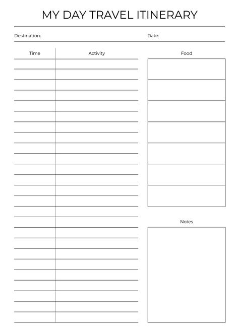 An easy-to-edit itinerary template for Google Docs. Daily Travel Itinerary Template, Vacation Itinerary Template, Free Spreadsheets, Ux Design Principles, Travel Itinerary Planner, Resignation Letters, Wedding Ceremony Script, Itinerary Planner, Travel Preparation