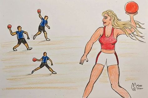 Today June 30th is International Dodgeball Day. Here is my drawing of some persons playing dodgeball. I appreciate your feedback and sharing my art with others. prints/products: https://www.redbubble.com/shop/ap/154644305 . . . #mattstarrfineart #artistic #paintings #artforsale #artist #myart #dailyart #artlover #artwork #artoftheday #gift #giftideas #tshirts #homedecor #dodgeball #sport #sports #ball #teams #play #gym #balls Gym Balls, Play Gym, I Appreciate You, June 30, Daily Art, Art Day, Lovers Art, My Art, Gym