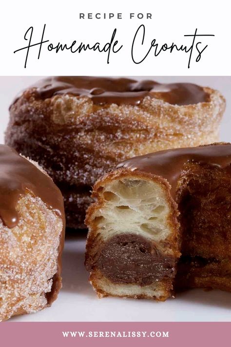 Cronut Recipe From Scratch, Cronuts Recipe, Cronut Recipe, Cruffin Recipe, Champagne Chocolate, Homemade Donuts Recipe, Dominique Ansel, Cronut, Breakfast Sweets